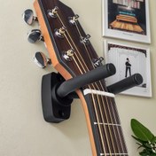 Resim Ayarlanabilir Duvar Monte Gitar Tutucu, Paslanmaz Çelik Kaymaz Sünger Stand, Kolay Kurulum, Siyah, Gitarlar, Ukulele, Keman - Enstrüman Gösterim Askısı 