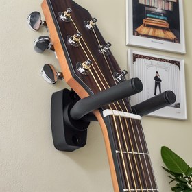Resim Ayarlanabilir Duvar Monte Gitar Tutucu, Paslanmaz Çelik Kaymaz Sünger Stand, Kolay Kurulum, Siyah, Gitarlar, Ukulele, Keman - Enstrüman Gösterim Askısı 