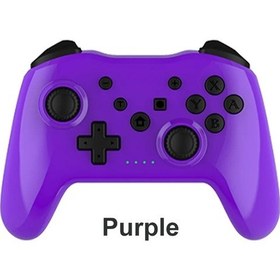 Resim Mor-kablosuz Gamepad Bluetooth Uyumlu Denetleyici Nintendo Switch Lite Ps3 Pc Joystick İle Turbo Hd Titreşim Fonksiyonu 
