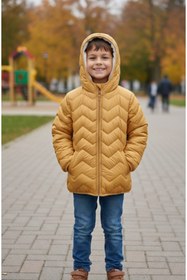 Resim MDM MİDİMOD GOLD İçi Peluş Astarlı Kapitone Dikişli Kaban 