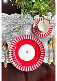 Resim Acar Prilla 6 Kişilik 19 Parça Porselen Pasta-ikram Seti Ncy-07081 