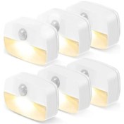 Resim Led Otomatik Açık/kapalı Akıllı Gece Lambası Dolap Altı Işığı Pır Hareket Cold White 1 Pc Beyaz 