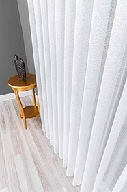 Resim Evdepo Home Kırık Beyaz Ekstraforlu Pilesiz Tül Perde 210 x 250 cm 
