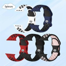 Resim Gateesat 5li İwatch Band 49mm 46mm 45mm 44mm 42mm 41mm 40mm 38mm Ultra 2 Se Seri 10 9 8 7 6 5 4 3 2 1 Nefes Alabilir Spor Kayış 