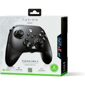 Resim PowerA Xbox Series X - S Pro 3 Fusion Lisanslı Kablolu Siyah Oyun Kolu PowerA