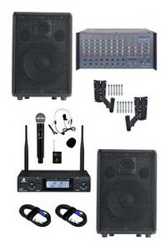 Resim Lastvoice Elit Plus Paket-2 Profesyonel Ses Sistemi Mikser Amfi Hoparlör Mikrofon 