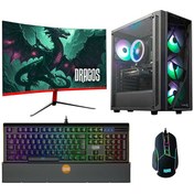 Resim DRx3823 AMD Ryzen 9 5900X 27" 16 GB RAM 512 GB M.2 Nvme SSD 8 GB RTX 3070 Curved FreeDOS Oyuncu Bilgisayar Dragos