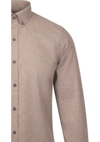 Resim Kahverengi Slim Fit Uzun Kollu Düğmeli Yaka Pamuklu Gömlek 24d190000051 C21 1852644 Kahverengi 