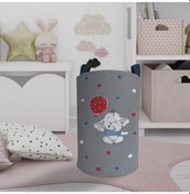 Resim Mekta Home Bebek Ve Çocuk Odası Filli Kırmızı Balon Desenli Oyuncak Sepeti Renkli Çok Renkli 