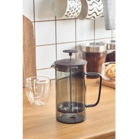 Resim UltraMint Şık Grey Valentina Borosilikat Cam French Press 1000 ml 