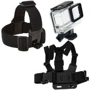 Resim Gopro Hero 7 White Housing 6 Parça Göğüs Kemeri Kafa Bandı Seti 
