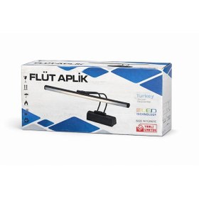 Resim Flüt Aplik Led Aydınlatma Siyah 3200 K Siyah 