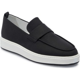 Resim Tergan Siyah Hakiki Deri Erkek Loafer - E25I1AY57320-A23 