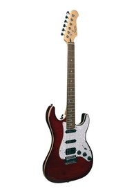 Resim Guson Superstrat Hss Elektro Gitar Quilted Kırmızı 