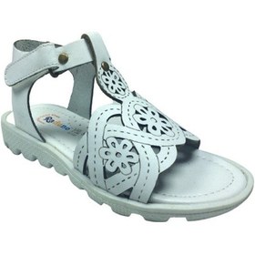 Resim Ortopedikal Raduno Kız Çocuk Sandalet Ayakkabı % 100 Hakiki Deri (548388659) Beyaz 