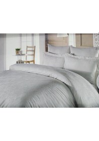 Resim Jakarlı Saten Nevresim Takımı Çift Kişilik Sarmaşık Taş Diğer 