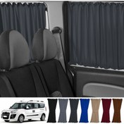 Resim Oto Pandami Fiat Doblo Iı Uzun Şase 2010-2023 Uyumlu Füme Raylı Oto Perde Takımı 