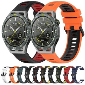 Resim Sones Honor Watch Gs Pro 22mm Spor İki Renkli Silikon Watch Band İçin 