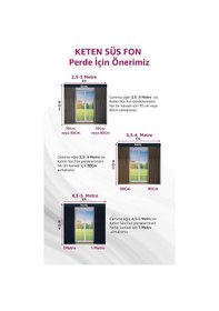 Resim Donatti Vizon Rengi Düz Keten Fon Perde 1/3 Pile Tek Kanat Vizon Rengi 