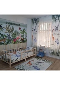 Resim Safari Model Dijital Baskı Yatak Örtüsü Yastık Kılıfı 