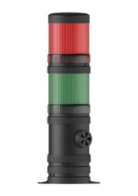 Resim Mesan Ø70 2 Kat Işıklı Kolon Sabit Ampul Buzzer Taban Montaj 220Vac Ms 492.1.2.220Vac 