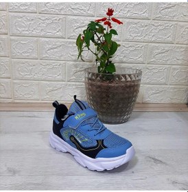 Resim M.p. One 3222 Mavi Cırtlı Hafif Erkek Çocuk Spor Ayakkabı 001 