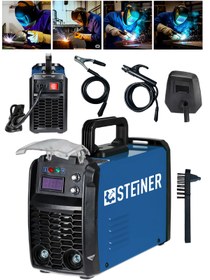 Resim STEİNER 250 Amper İnverter Mega Stick Çift Kartlı Hava Soğutmalı Dijital Göstergeli Çanta Kaynak Makinesi 