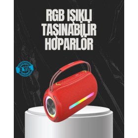 Resim 20W Güçlü Ses Çift Sürücülü Rgb LED Işıklı Bluetooth 5.3 Hoparlör 