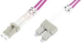 Resim BC-FO-5LCSC-03/4 Beek SC-LC Fiber Optik Patch Kablo, 3 metre, Multimode, 3.0mm, Duplex, 50/125, OM4, LSZH 