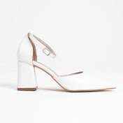 Resim Doren Beyaz Cilt Kadın Topuklu Ayakkabı Beyaz 