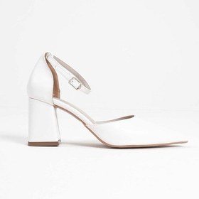 Resim Doren Beyaz Cilt Kadın Topuklu Ayakkabı Beyaz 