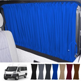 Resim Oto Pandami Fiat Ducato Boxer Jumper Uzun Şase 2006+ Uyumlu Mavi Raylı Oto Perde Takımı 