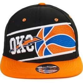 Resim Berellini Oklahoma City Hip-hop Şapka Özel Kolleksiyon Siyah - Turuncu 