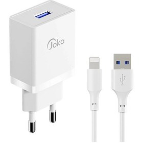 Resim Mey İthalat Jk77 12w + Px17 1m 2.4a Usb To Lightning Kablolu Pd Şarj Cihazı 
