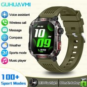Resim Gaojunshop01 Guhuavı Super Güçlü El Feneri Akıllı Saat: 600mah Pil, Arama, Spor Modları, Yeşil Kordon 