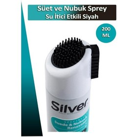 Resim Silver Süet ve Nubuk Yenileyici Sprey Boya Su İtici Etkili Siyah 200ML Beyaz 