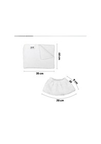 Resim Nice Polti-karcher Buharlı Temizleyici Uyumlu 3 Lastikli, 3 Büyük Düz Havlu Bez Seti 6'lı Niceset M6 