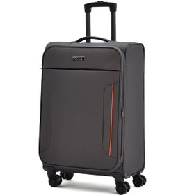 Resim Fossil Ultra Light Gri Orta Boy Körüklü Kumaş Valiz 360 8 Tekerlekli, Hafif & Geniş İç Hacim Gri 