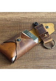 Resim Sumerian Leather Craft Deri Sigara Kılıfı Taba 