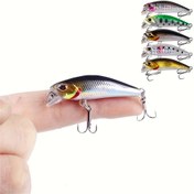 Resim 1 adet Batan Minnow, Keskin saç tokası ile Mini Yapay Sert Yem, Alabalık Turna Bas Balıkçılığı için Crankbait 