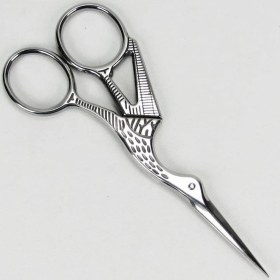 Resim Hype Store Parti Vitrini Leylek Şeklinde Gümüş Renk Söz ve Nişan Makası 