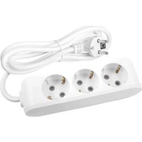 Resim Viko Multi-Let 3'lü 5 mt Kablolu Topraklı Priz Çocuk Korumalı ( Beyaz ) 90113305 