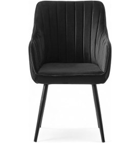 Resim Nova Sandalye - Babyface Siyah - Siyah Metal Ayak 