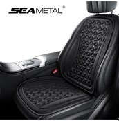 Resim Seametal 3d Üçgen Izgara Araba Koltuğu Kapağı Evrensel Koltuk Koruyucu Arka Koltuk Minderi Ön/arka Araba Masaj Kapakları Front Seat+backrest 