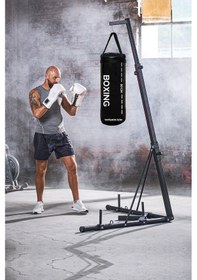 Resim 80 Cm Yırtılmaz Siyah Deluxe Boxing Boks Torbası Ve Tavan Kancası Siyah 