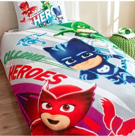 Resim Taç Lisanslı Pj Masks Super Team Pamuk Tek Kişilik Nevresim Takımı 000000001000048891 Çok Renkli 