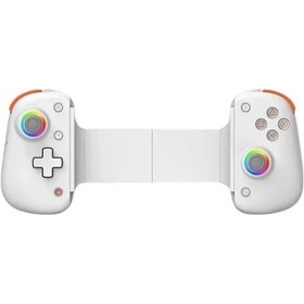 Resim Bsp D8 Pro Rgb Telefon Tablet P3 P4 Android Ios İçin Bluetooth 5.2 Joystick Gamepad Beyaz 