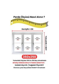 Resim Balkon Perdesi 1,sınıf Gabardin Kumaş Lüks Perde Yeşil - Beyaz 
