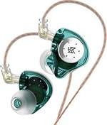 Resim KZ EDX pro kulaklık, çift manyetik devre dinamik ünitesine sahip Kulak İçi Kablolu Kulaklıklar, Bas Tahrikli HiFi Stereo Ses, Gürültü Önleyici Kulaklıklar (Yeşil, Mikrofonu Yok) 