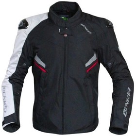 Resim Benkai Sakura 355 Fileli Motosiklet Montu Bej - Siyah 